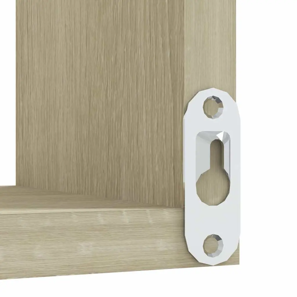 Wall Corner Shelves 2 pcs Brown Engineered Wood 40x40x50 cm Display Storage