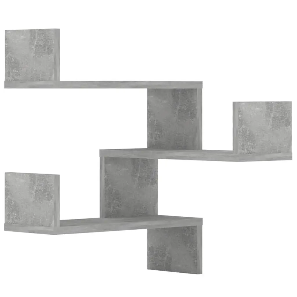 Wall Corner Shelves 2 Pieces Grey 40x40x50 cm Display Storage Bedroom Living
