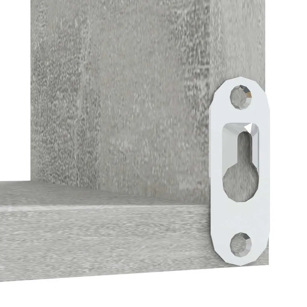 Wall Corner Shelves 2 Pieces Grey 40x40x50 cm Display Storage Bedroom Living