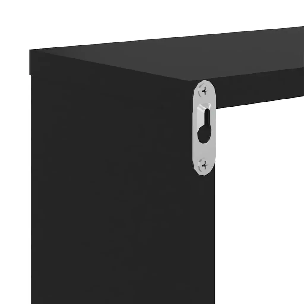 Black Music Note Wall Shelves Set of 2