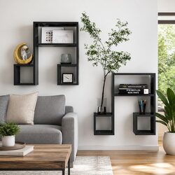 Grey Music Note Wall Shelves - Practical Design for Your Home