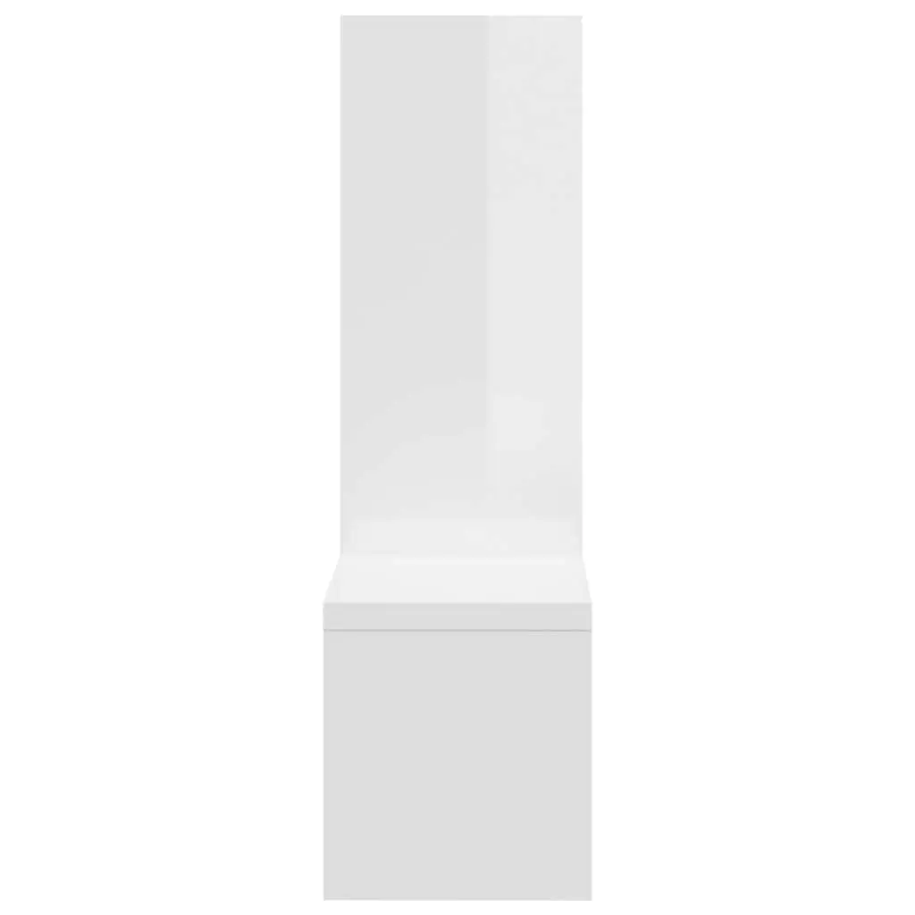 Wall Shelves Music Note Shape White 50x15x50 cm Set of 2 Display Storage