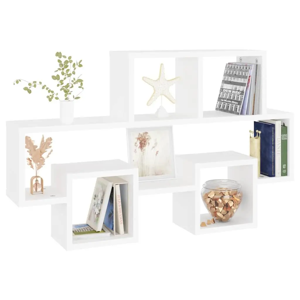 Car-Shaped Wall Shelf Storage Organiser 82 x 15 x 51 cm White