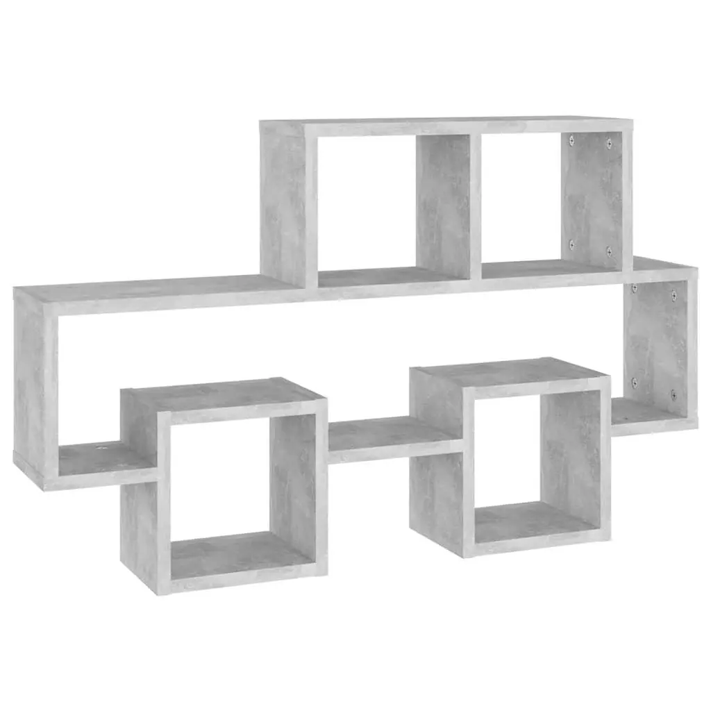 Car-Shaped Wall Shelf Storage Display Organiser Grey Engineered Wood 82L x 15W x 51H cm