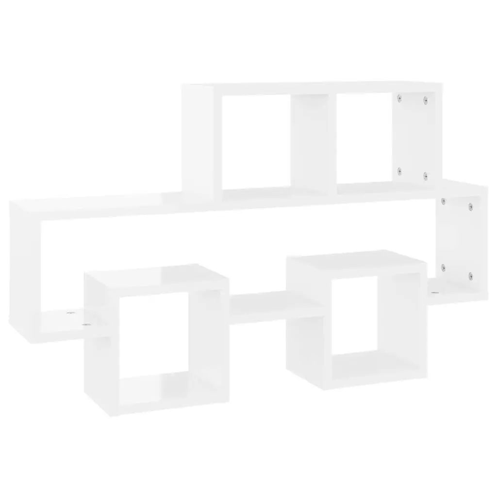 Car-Shaped Wall Shelf Storage Display Organizer White Engineered Wood 82 x 15 x 51 cm