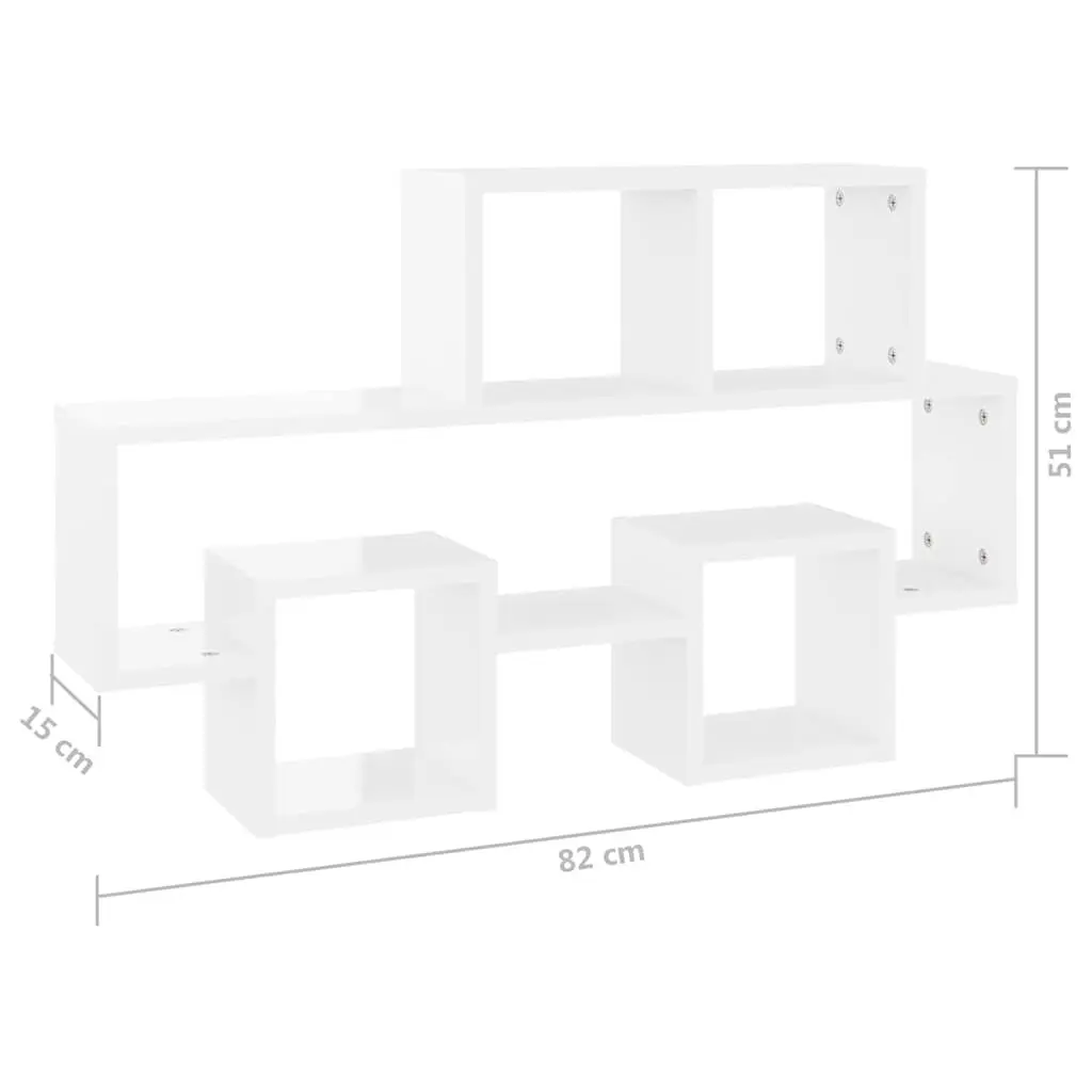 Car-Shaped Wall Shelf Storage Display Organizer White Engineered Wood 82 x 15 x 51 cm