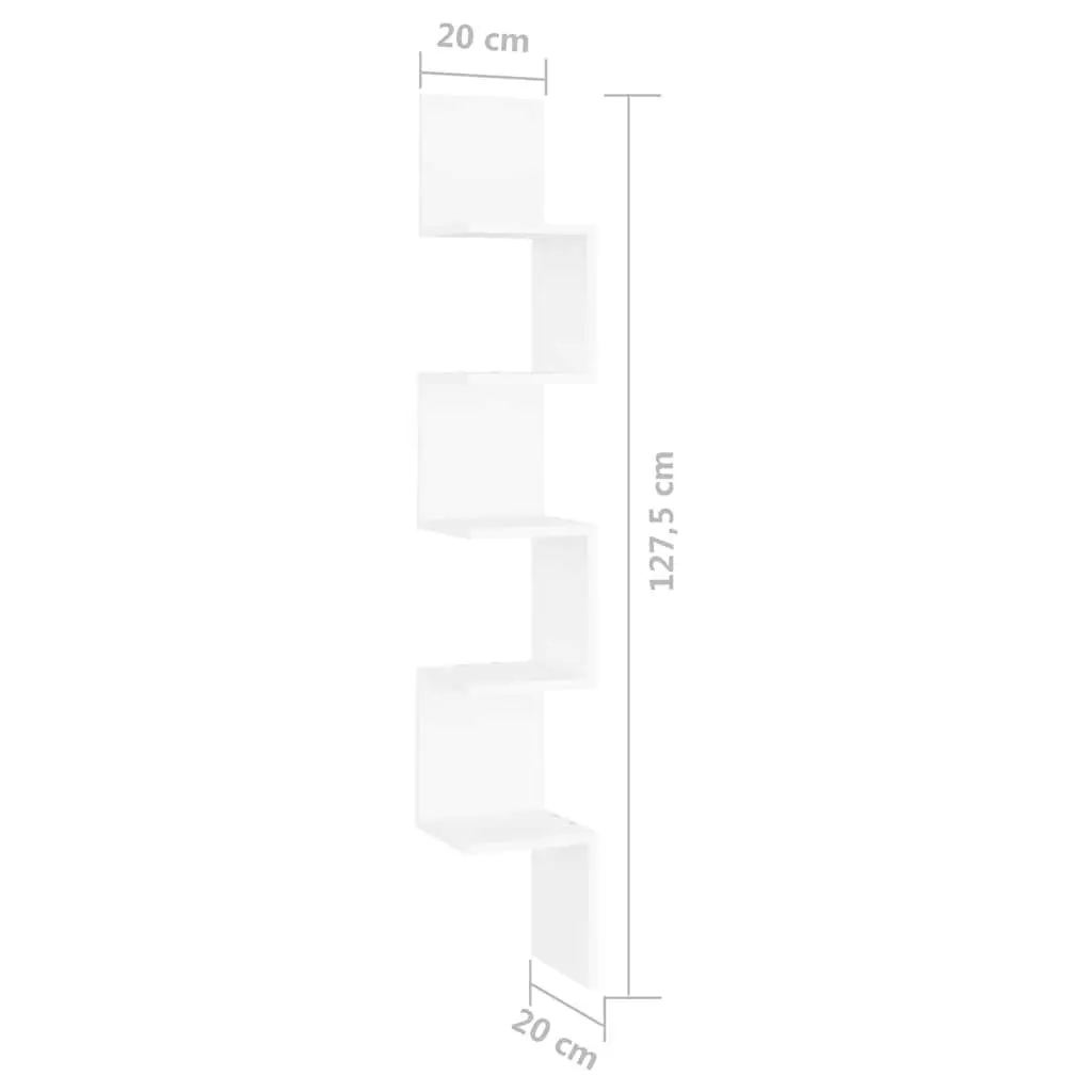 White Wall Corner Shelf for Home Display