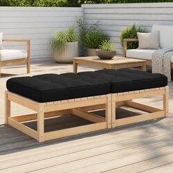Warm and Practical Outdoor Garden Footstools Set of 2