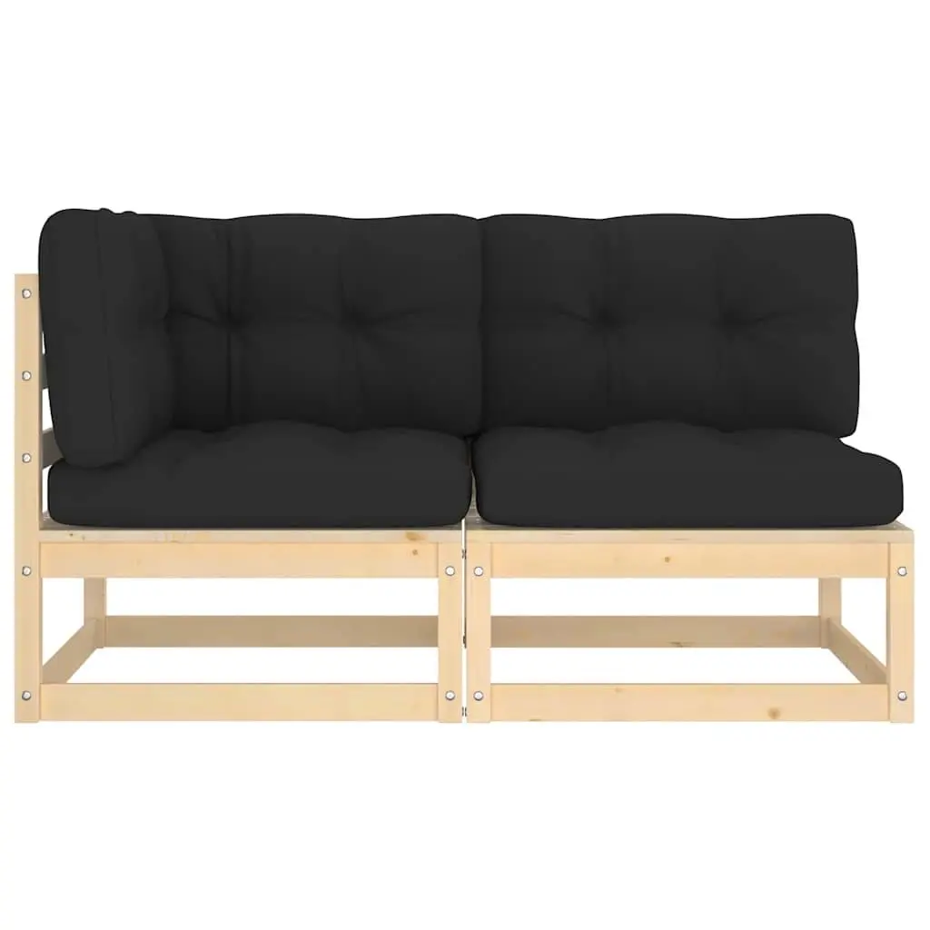 2 Piece Garden Lounge Set Modular Seating Anthracite