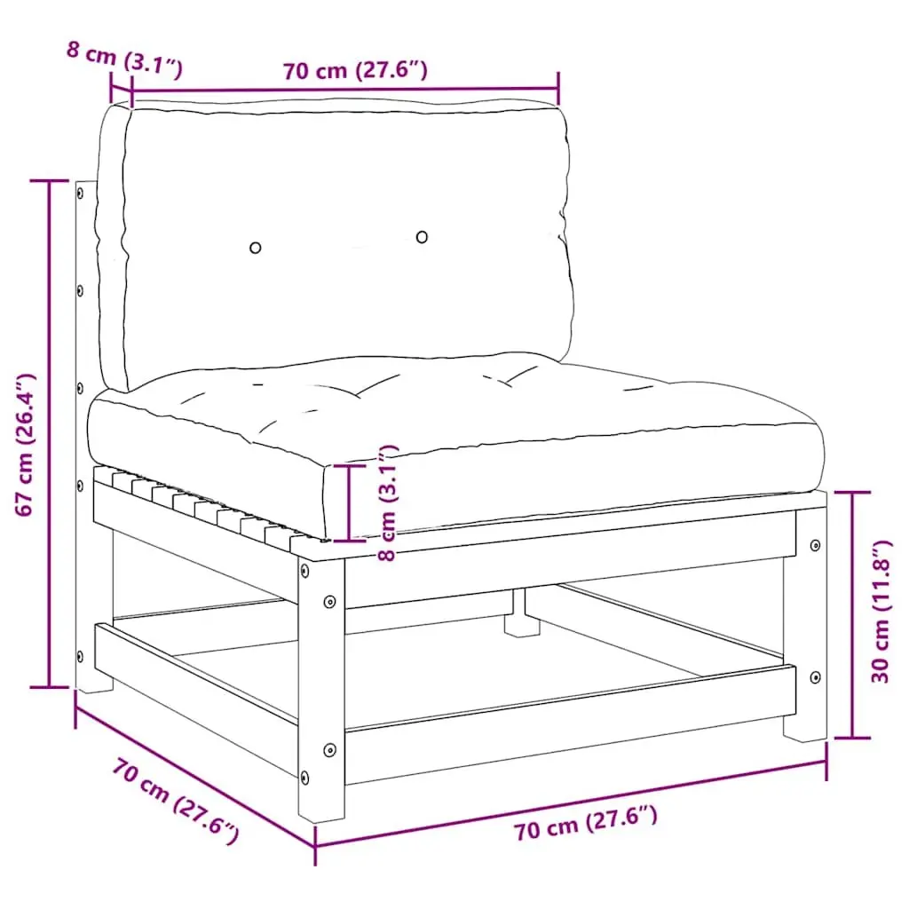 2 Piece Garden Lounge Set Modular Seating Anthracite