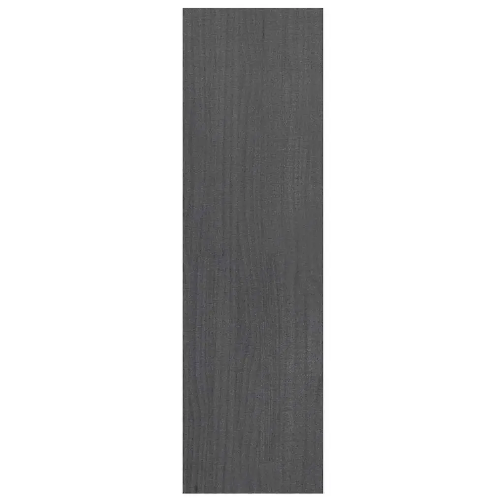 Book Cabinet Room Divider Storage Bookshelf 40x30x103.5cm Grey Solid Pinewood