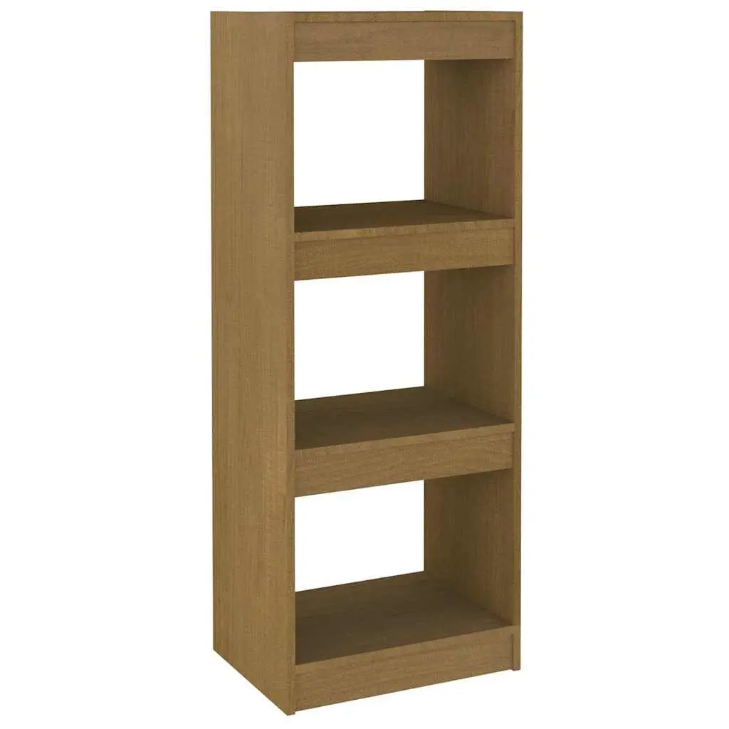 Book Cabinet Room Divider Shelving Unit Brown Pinewood 40x30x103.5cm Storage
