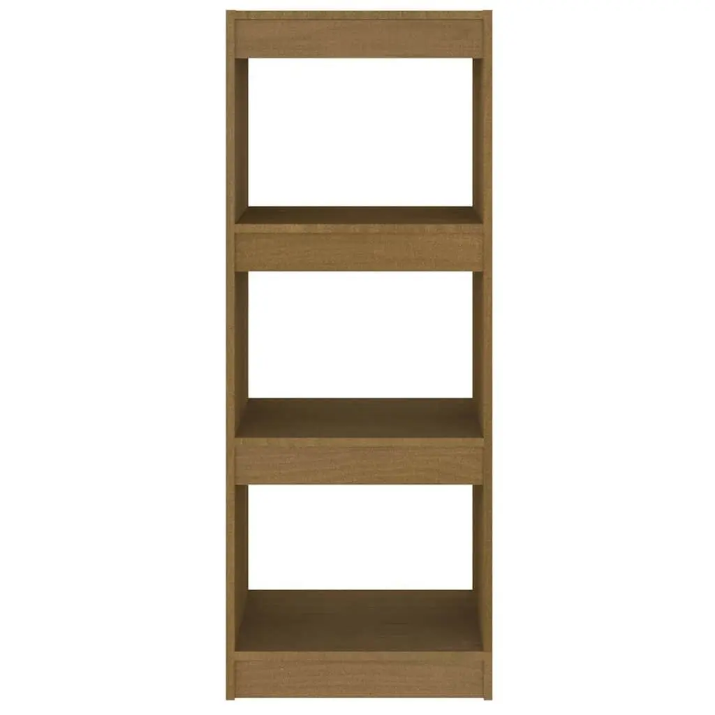 Book Cabinet Room Divider Shelving Unit Brown Pinewood 40x30x103.5cm Storage