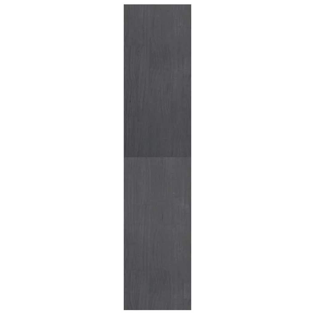 Book Cabinet Room Divider Storage Organizer 4 Compartment Grey Pinewood