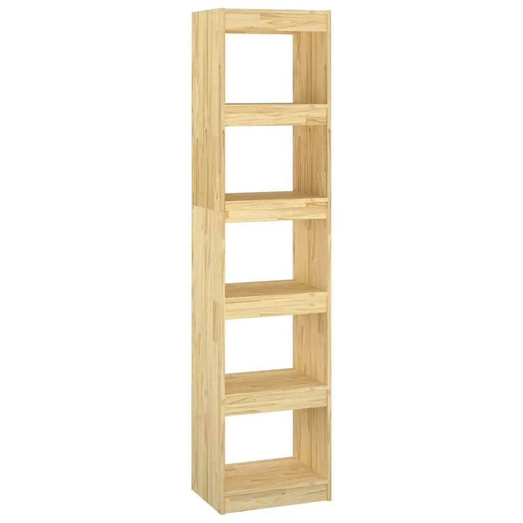 Book Cabinet Room Divider Shelving Unit 40x30x167.5 cm Solid Pinewood Brown