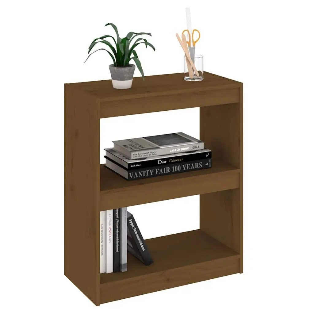 Wooden Bookshelf Storage Unit Room Divider 60W x 30D x 71.5H cm Honey Brown