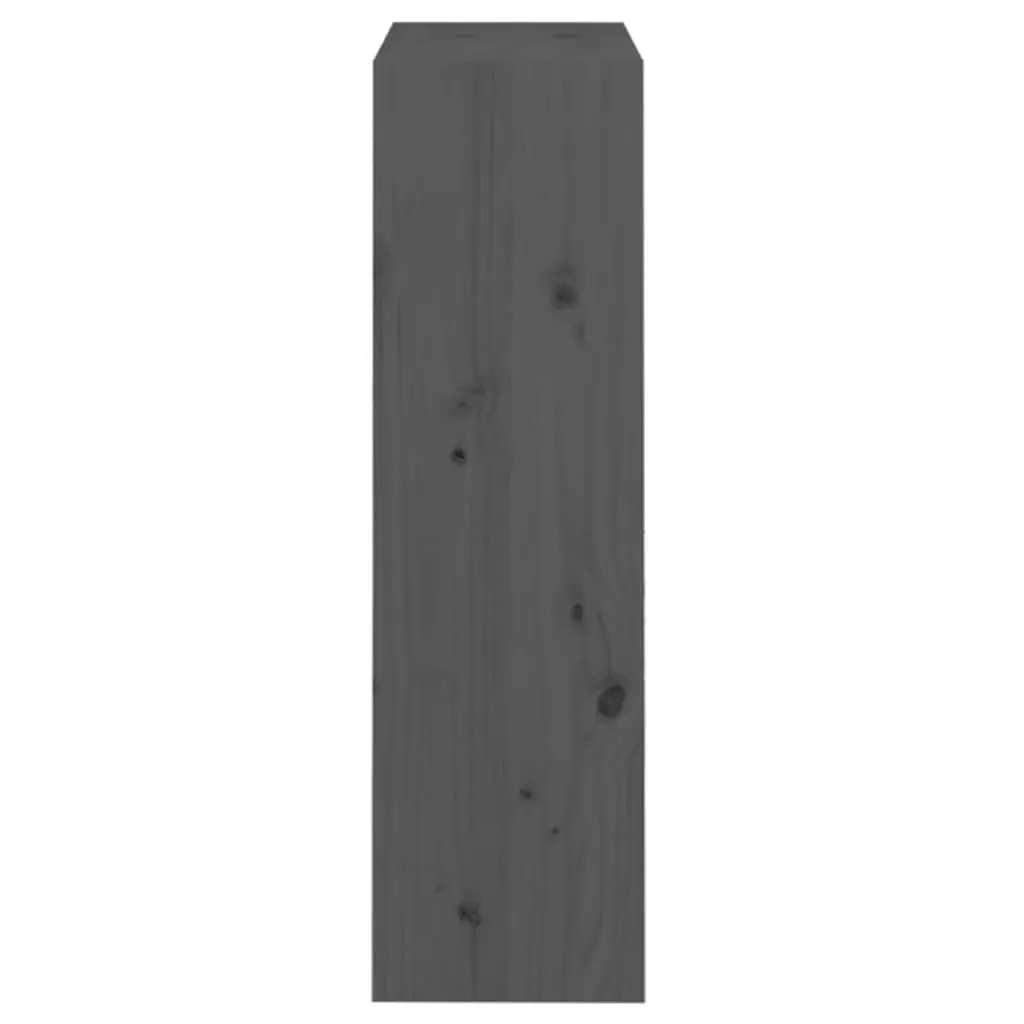Book Cabinet Room Divider Storage 60x30x103.5 cm Grey Solid Pine Wood