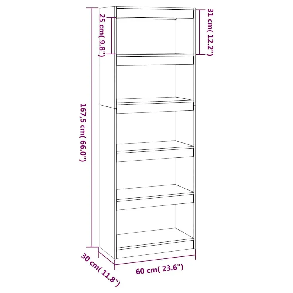 Pine Wood Book Cabinet and Room Divider