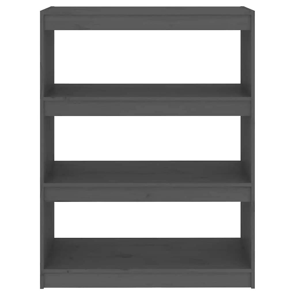 Grey Solid Pine Wood Storage Cabinet
