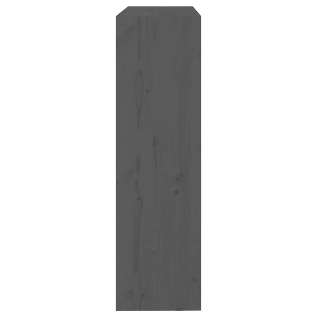 Grey Solid Pine Wood Storage Cabinet