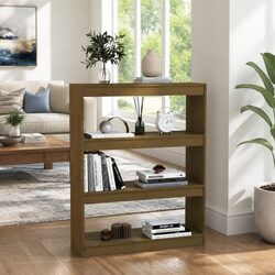 Reliable Book Cabinet in Honey Brown with 3 Spacious Compartments