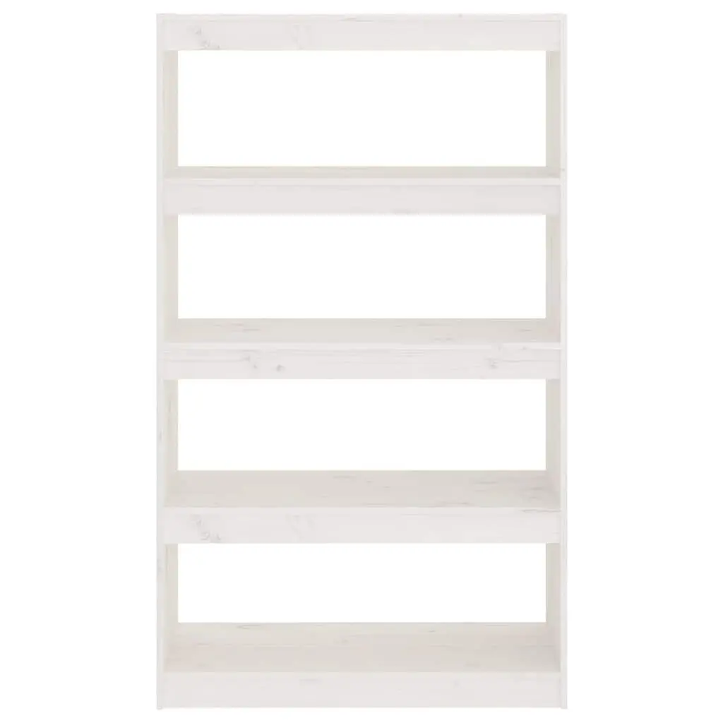 Book Cabinet Room Divider White 80x30x135.5cm Solid Pine Wood