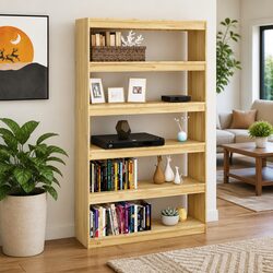 Wooden Book Cabinet: Value and Versatility in 100x30x167.5 cm