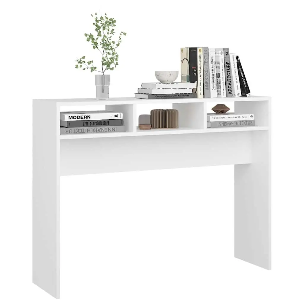 Console Table White Engineered Wood 105x30x80cm