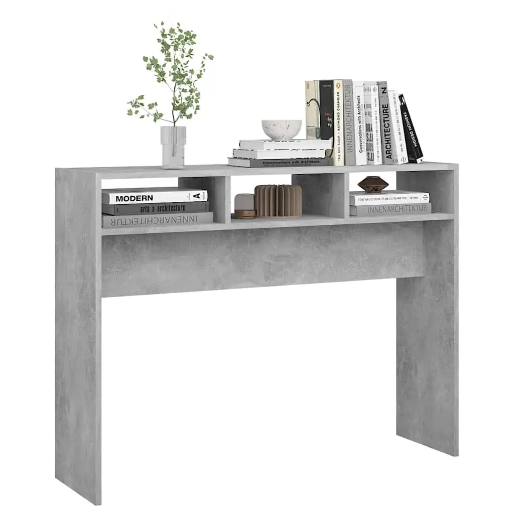 Console Table Storage Display Grey 105 x 30 x 80 cm
