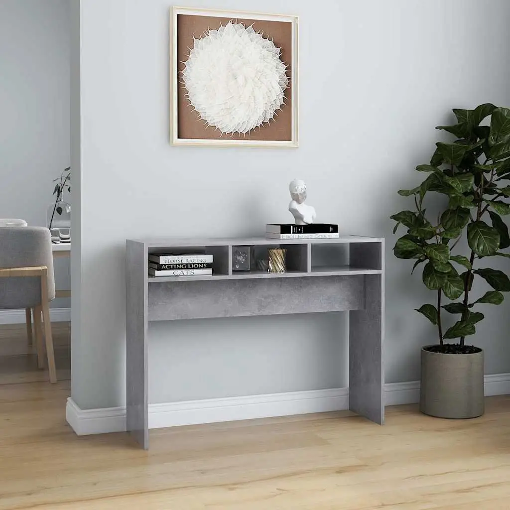 Console Table Storage Display Grey 105 x 30 x 80 cm
