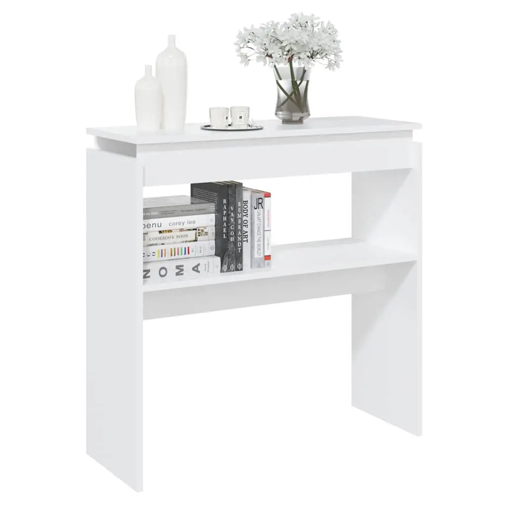 Console Table Storage Hallway Entryway 80L x 30W x 80H cm White