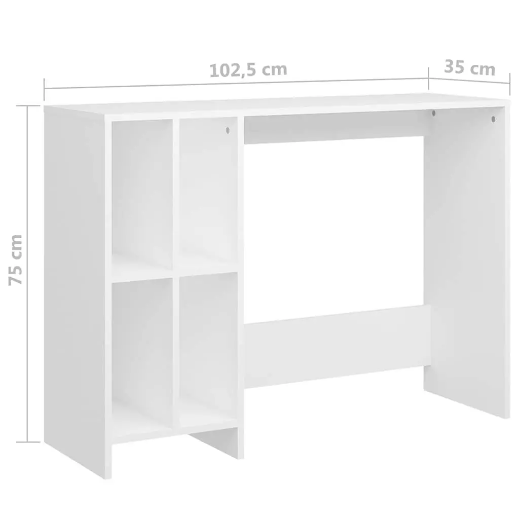 Notebook Desk White Compact Office Workstation Study Furniture
