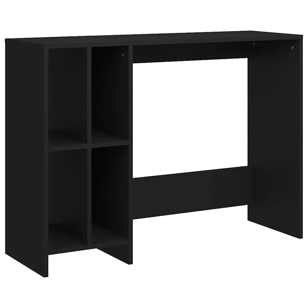 Notebook Desk Black Compact Office Workstation Study Table 102.5 x 35 x 75 cm