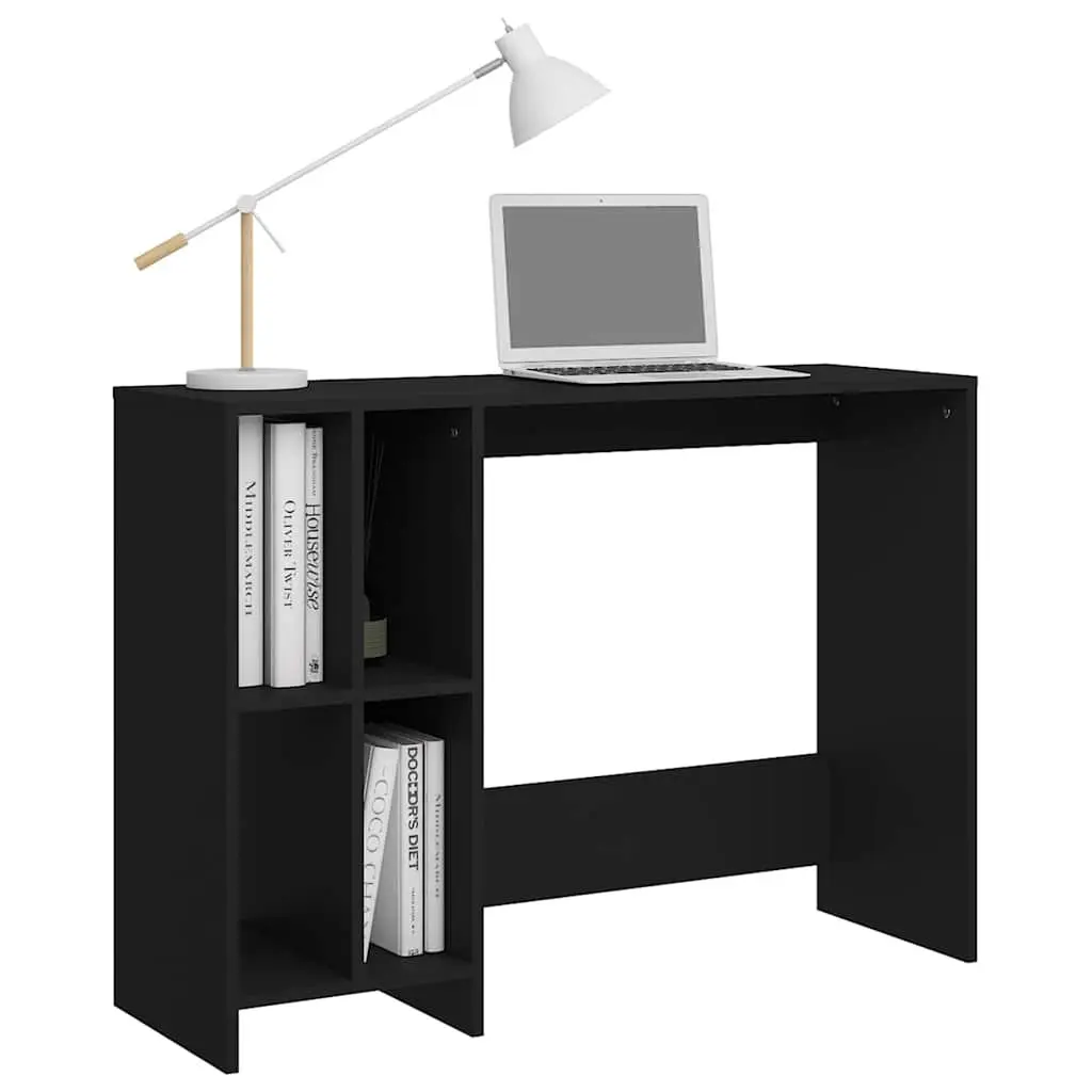 Notebook Desk Black Compact Office Workstation Study Table 102.5 x 35 x 75 cm