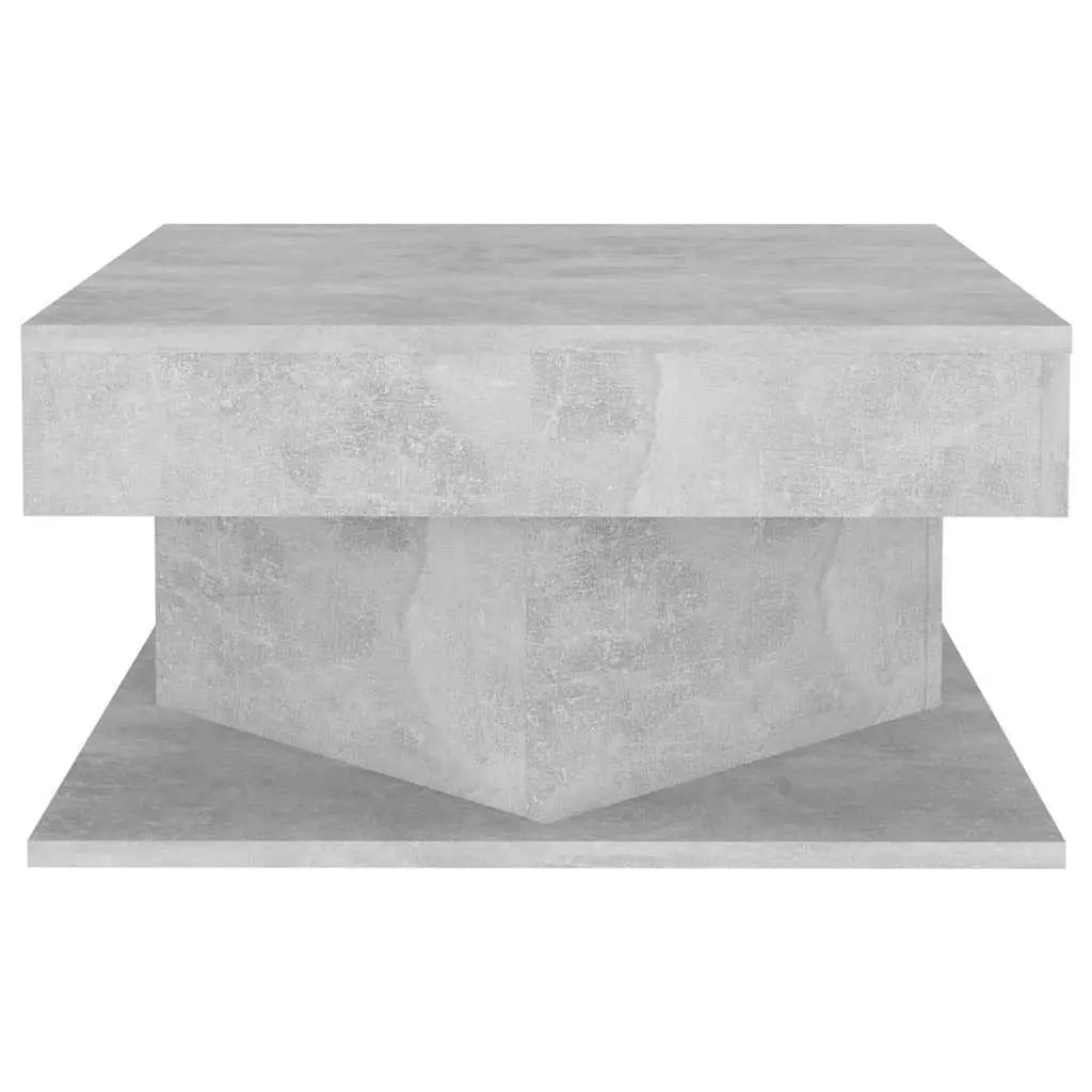 Coffee Table Grey Concrete 57x57x30 cm Engineered Wood Accent Side Storage