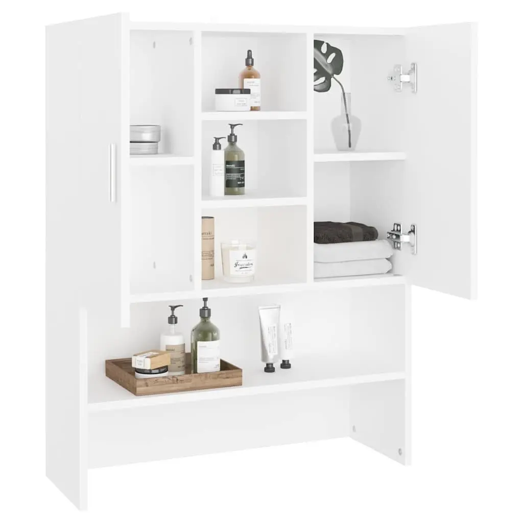 Bathroom Storage Cabinet Washing Machine Organiser 70.5x25.5x90cm White
