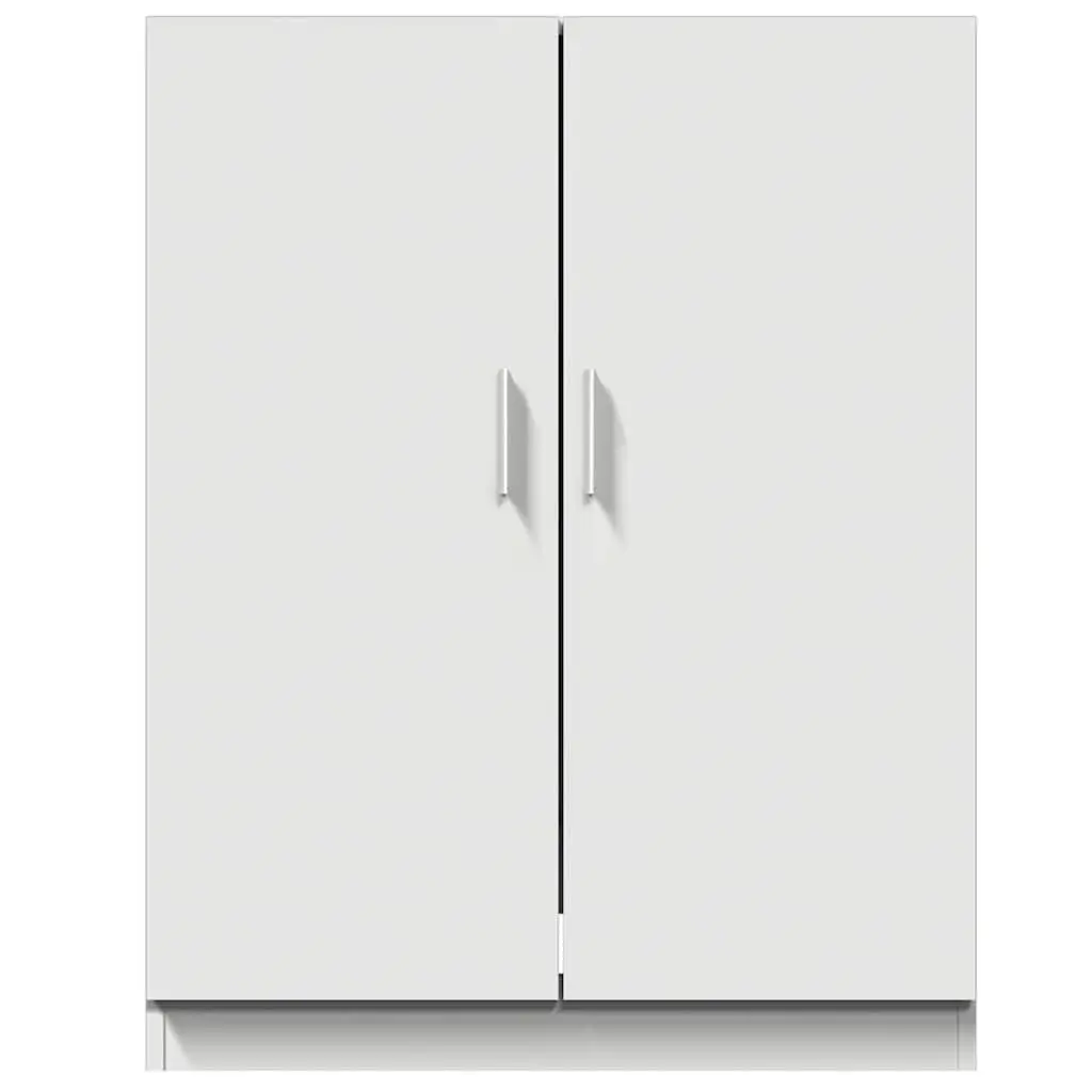 Bathroom Storage Cabinet Laundry Organiser 2 Doors White
