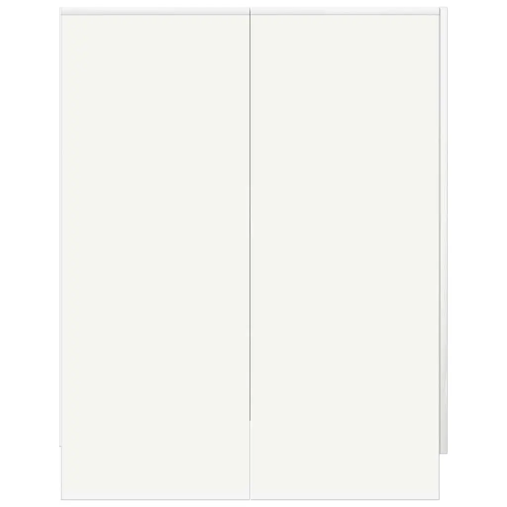 Bathroom Storage Cabinet Laundry Organiser 2 Doors White