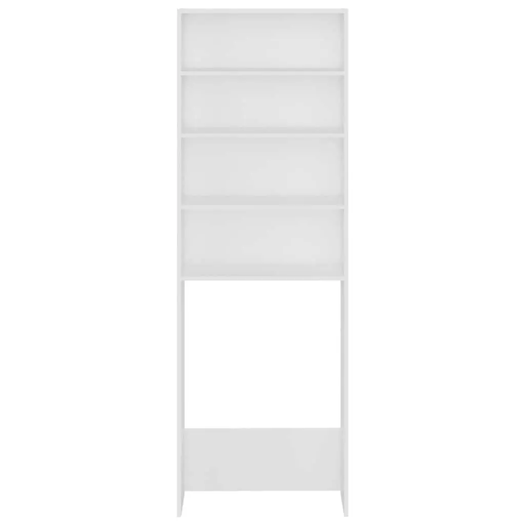 Washing Machine Cabinet Storage Organizer 64 x 24 x 190 cm White