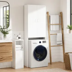 Reliable White Tall Washing Machine Cabinet for Your Home