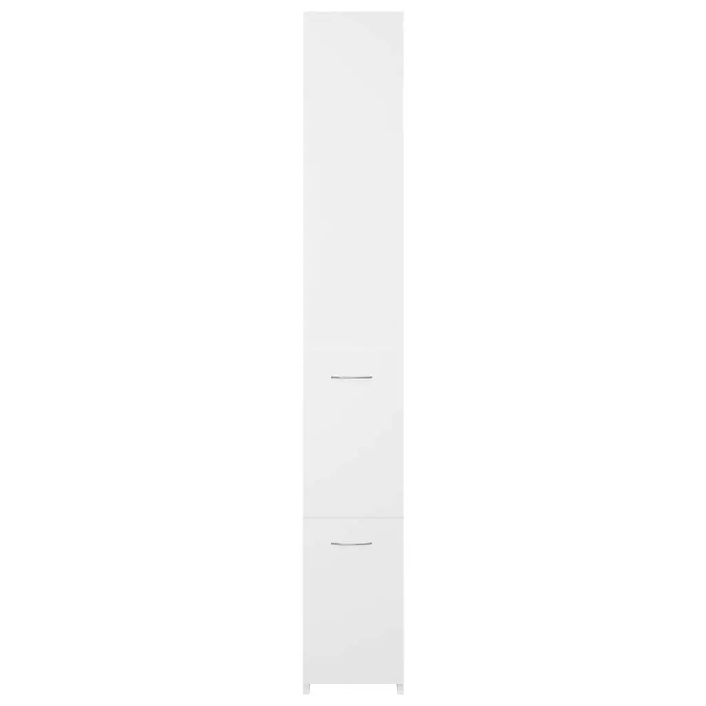 Bathroom Cabinet Storage Cupboard Tall Organiser 25 x 26.5 x 170 cm White Engineered Wood