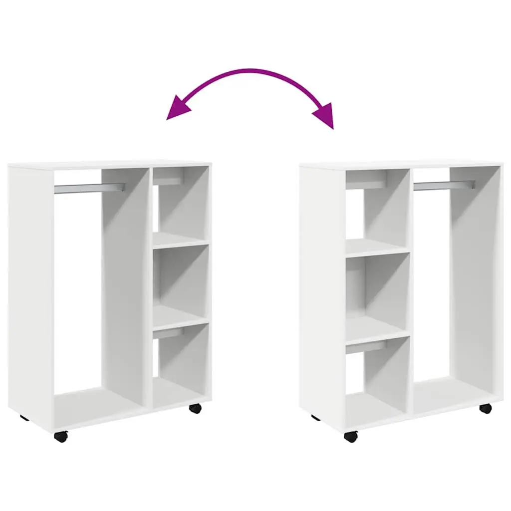 White Wardrobe Cabinet Storage Cupboard Bedroom Furniture 80W x 40D x 110H cm