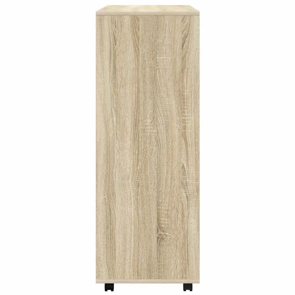 Engineered Wood Wardrobe Bedroom Storage Cabinet Open Compartment 80W x 40D x 110H cm Brown