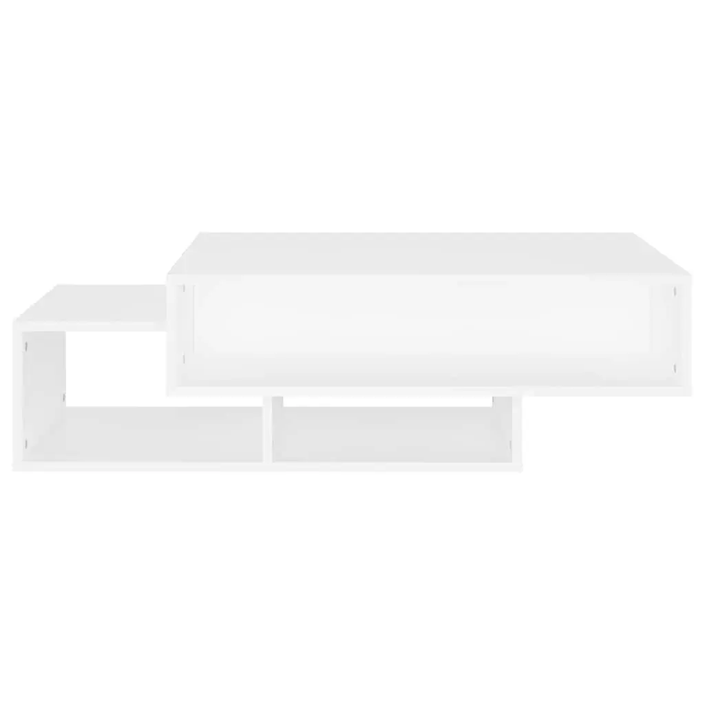 Coffee Table Storage Compartments Living Room 105 x 55 x 32 cm White
