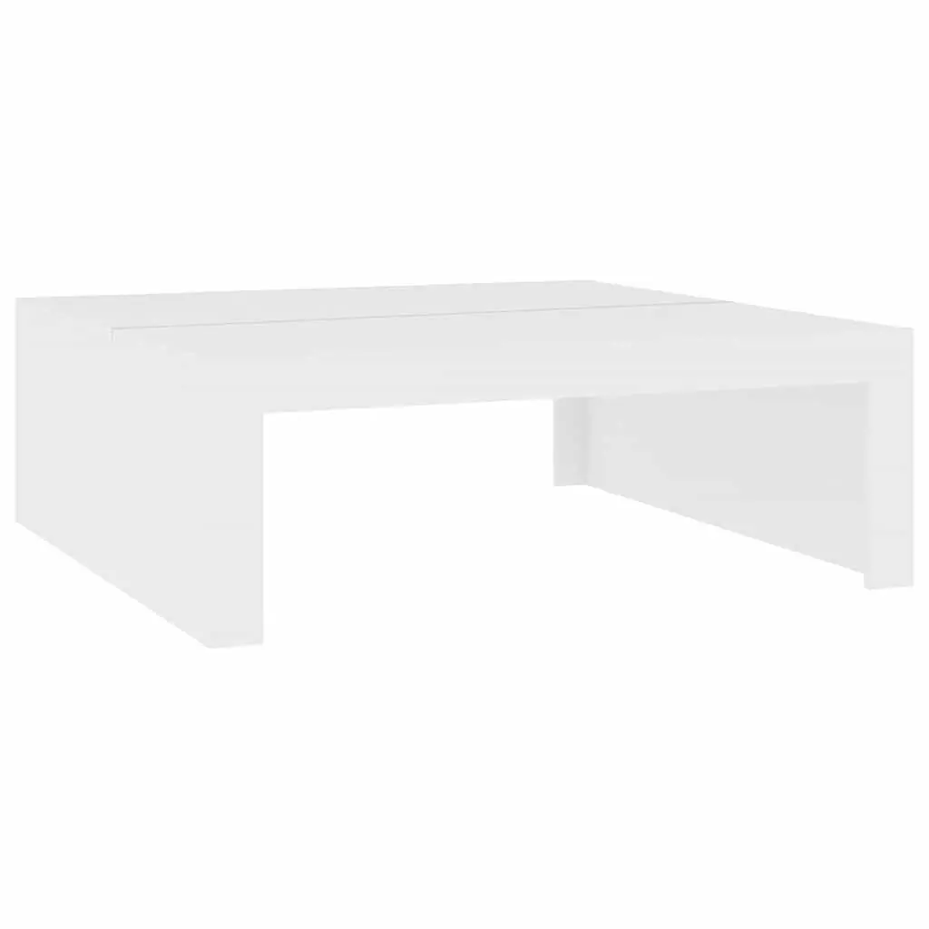 Coffee Table Modern Accent Furniture Living Room 100 x 100 x 35 cm White