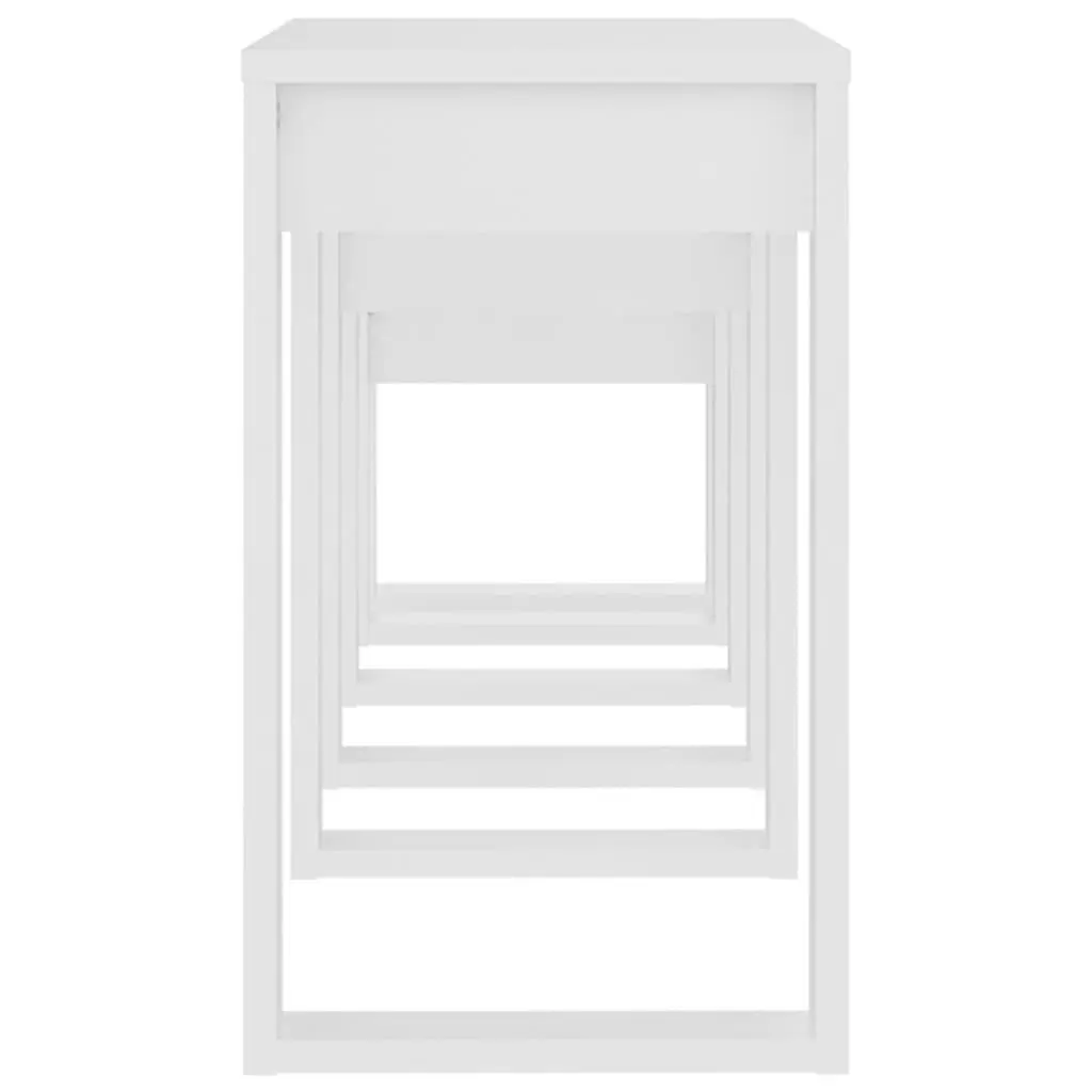 White Nesting Tables for Home Organization