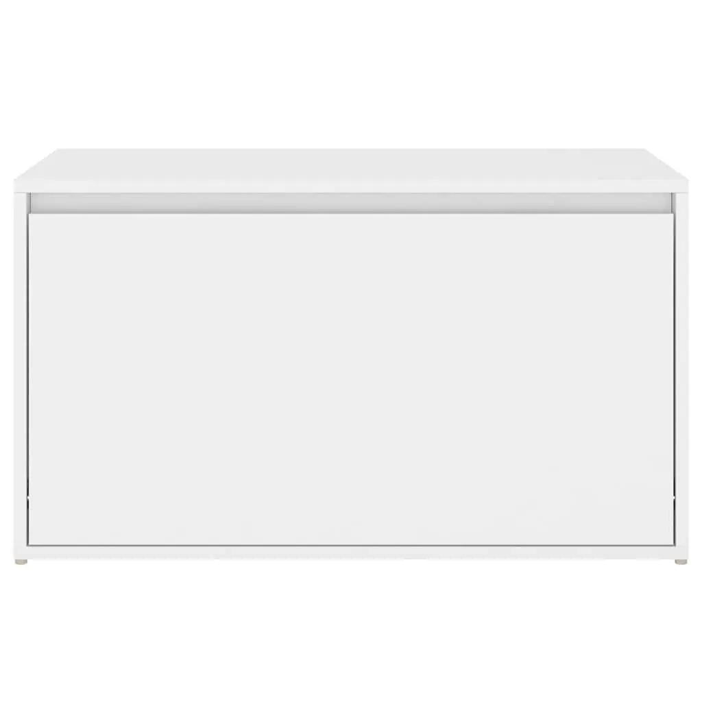 Hall Storage Bench Entryway Furniture White Engineered Wood 80 x 40 x 45 cm