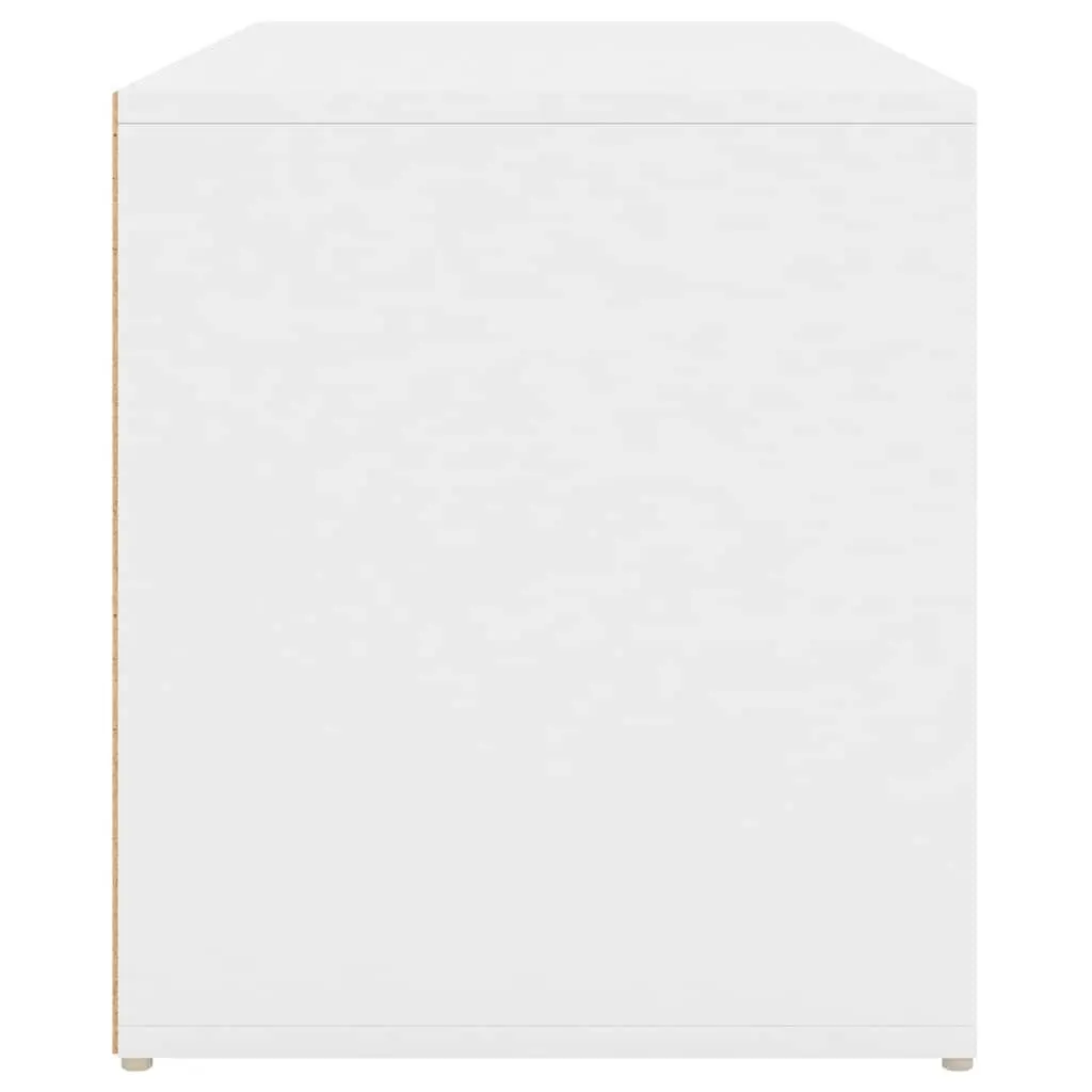 Hall Storage Bench Entryway Furniture White Engineered Wood 80 x 40 x 45 cm