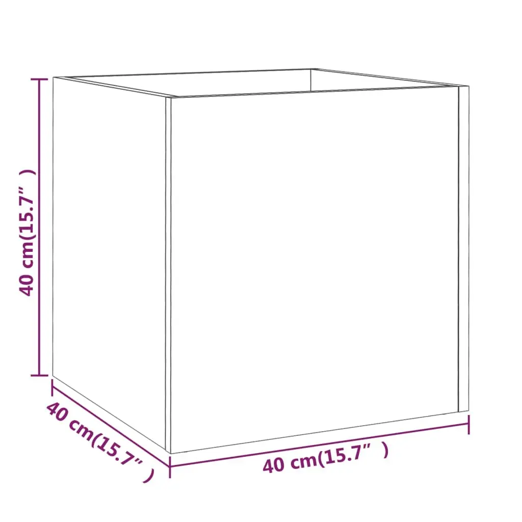 Planter Box Indoor Outdoor Flower Plant Pot 40x40x40 cm White