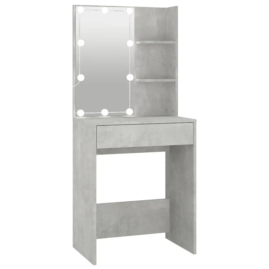 LED Mirror Dressing Table with Ample Storage